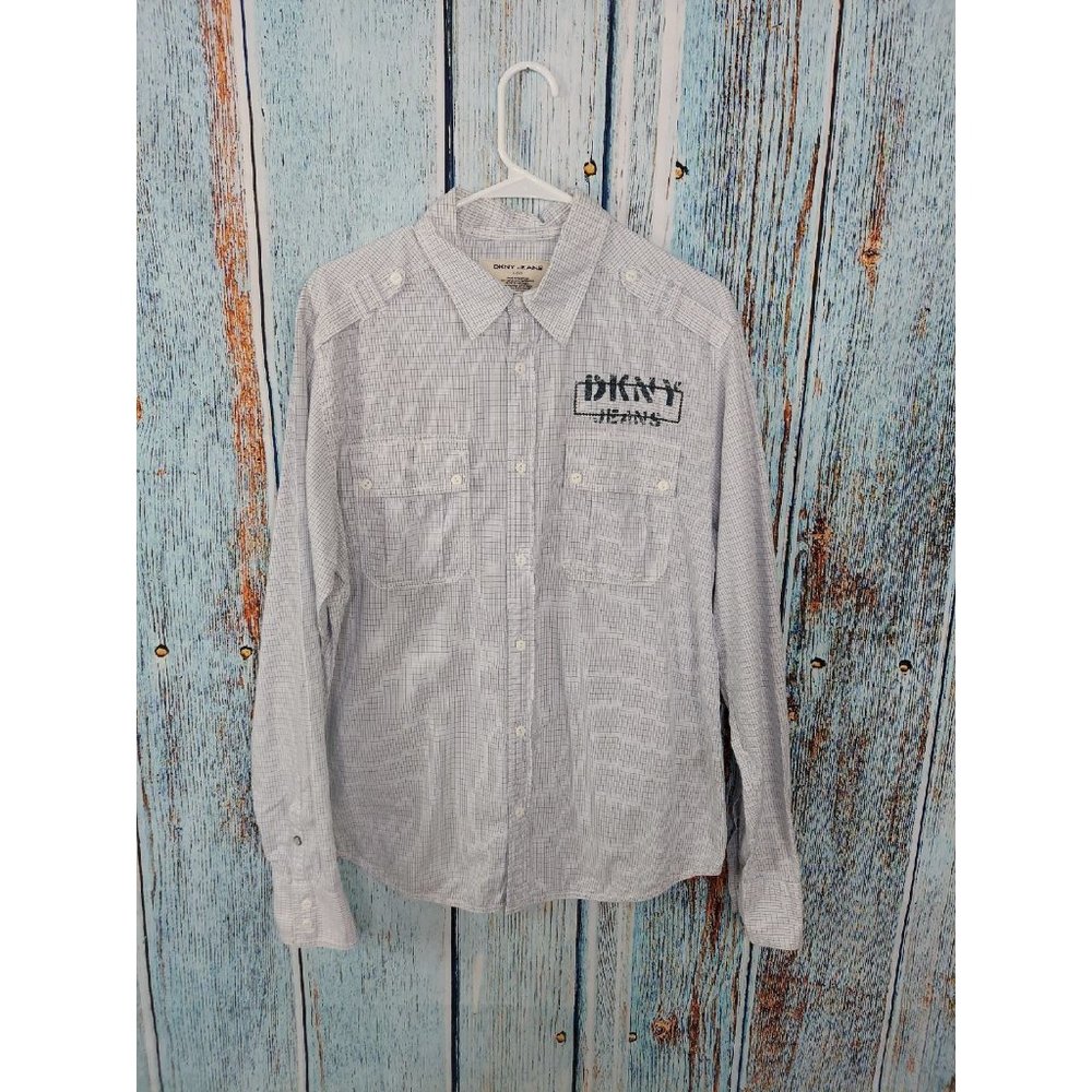 DKNY Jeans Button Down Shirt sz L